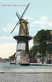 Rotterdam Prints: The Netherlands - Rotterdam - Windmill on the Coolvest
