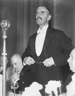 Microphone Prints: Neville Chamberlain giving a speech