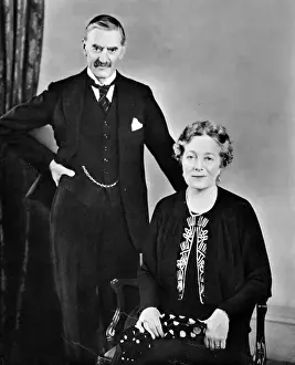 Neville Chamberlain and Mrs. Chamberlain, 1938