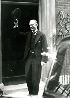 Images Dated 4th June 2019: Neville Chamberlain, Prime Minister, 10 Downing Street