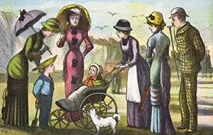 Admired Collection: New Baby on Beach 1876