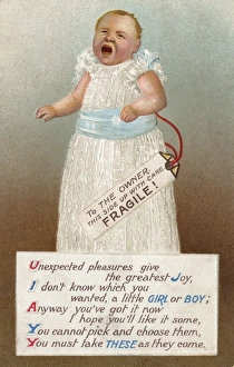 Images Dated 1st August 2011: New Baby card - humorous