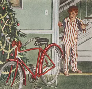 Adolescence Prints: New Bicycle on Christmas Morn Date: 1947