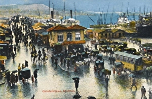 Ferry Boats Gallery: New Bridge (Galata Bridge) in the rain