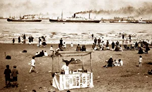 Brighton Prints: New Brighton beach, Wirral - Victorian period
