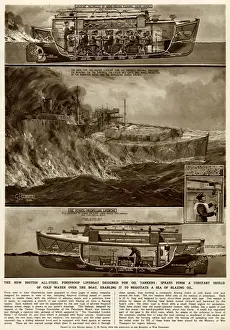 Spray Prints: New British fireproof lifeboat by G. H. Davis