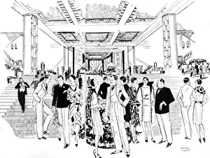 The new casino at Nice drawn by Helen McKie