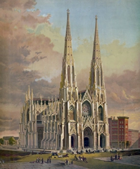 New York Gallery: The new cathedral, Fifth avenue, New York