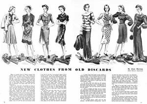 Images Dated 24th January 2020: New clothes from old discards, 1942