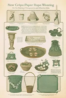 New Crepe-paper Rope weaving projects, 1914