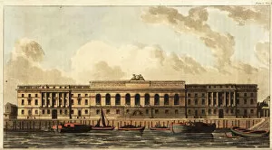 Coburg Collection: The New Custom House on the River Thames, London