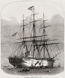 Images Dated 6th April 2021: The new double-screw steamship Far East. The launch took place at Cubitt Town, Millwall