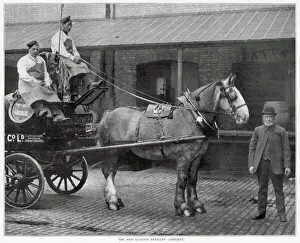 The new G. Stimpson Brewery in London, in the courtyard with the carthorse