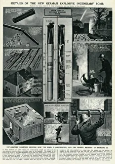 Enemy Collection: New German incendiary bomb by G. H. Davis