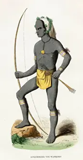 New Hebrides: a native of Vanikoro with bow and arrows Date: 19th century