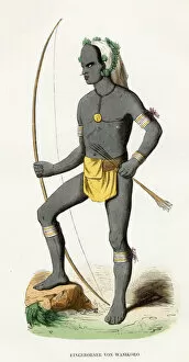 Arrows Gallery: New Hebrides: a native of Vanikoro with bow and arrows Date: 19th century
