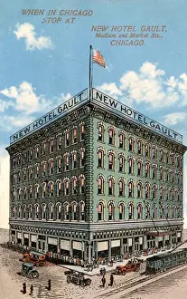 Madison Prints: New Hotel Gault, Chicago, Illinois - Madison and Market Sts
