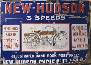 Hudson Prints: New Hudson - 3 Speed motorcycle