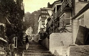New Inn and street scene, Clovelly, Devon