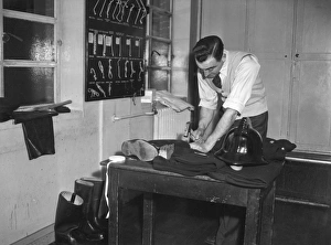 London Fire Brigade Gallery: New LFB recruit marking his gear