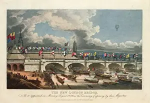Majesties Prints: The new London bridge, as it appeared on Monday, August 1st
