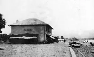 Tanzania Prints: New Moshi railway station, Tanga Moshi line, East Africa