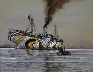 Camouflaged Prints: New Orleans. Camouflaged Merchant Ship