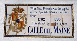 Sings Collection: New Orleans. French Quarter. Spanish Street Name Tile Murals