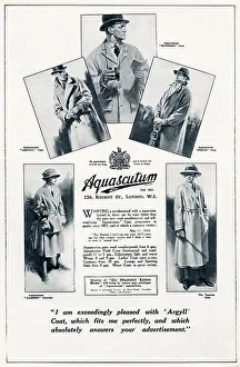 Pure Prints: New pure wool waterproof overcoats for men and women. Date: 1924