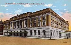 The New Station of the New York Central at Utica, NY, USA