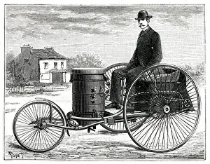 Locomotion Prints: New steam carriage by Montais and L Heritier 1887