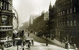 Clothiers Prints: New Street and Kng Edward's School, Birmingham