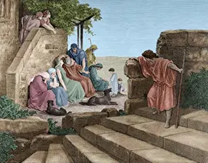 Loving Prints: New Testament. Parable of the Prodigal Son. Engraving. Color