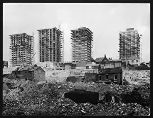 1960 Prints: New Tower Blocks Go Up