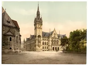 Braunschweig Prints: New town hall, Brunswick (i. e. Braunschweig), Germany