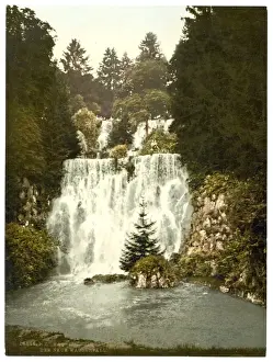 The New Waterfall, Wilhelmshohe, Cassel (i. e. Kassel), Hess