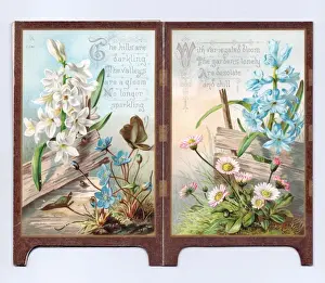 New Year card in the form of a folding screen
