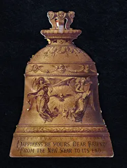 Putti Prints: New Year card in the shape of a bell