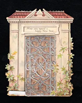 Grille Prints: New Year card in the shape of a building