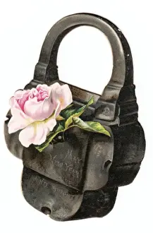 Padlock Prints: New Year card in the shape of a padlock