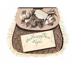 Images Dated 4th May 2018: New Year card in the shape of a purse