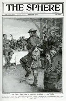 Bagpipes Prints: New Years Day with a Highland Regiment