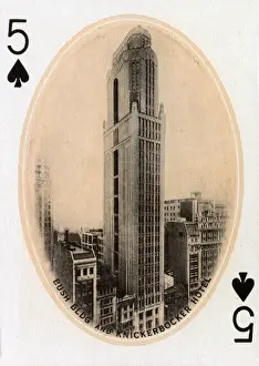 Spades Prints: New York City - card - Bush Building, Knickerbocker Hotel
