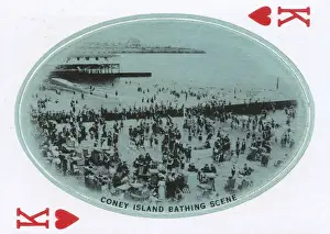 Coney Prints: New York City - Playing card - Coney Island Bathing Scene