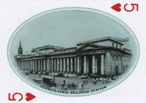 Uspcc Prints: New York City - Playing card - Pennsylvania Railroad Station