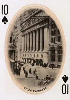 Spades Prints: New York City - Playing card - Stock Exchange - 10 of Spades