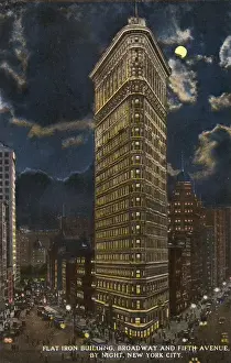 Iconic Prints: New York City, USA - Flat Iron Building, Broadway & 5th Ave