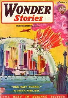 Images Dated 13th July 2011: New York Dome, Wonder Stories Scifi Magazine Cover
