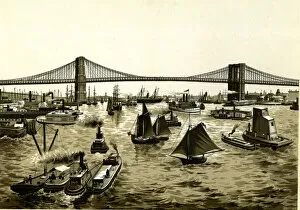 New York, East River Bridge, USA