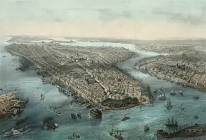 New York et Brooklyn--Vue prise au dessus de la batterie